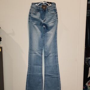 Fashion Nova Light Wash Flared Jeans